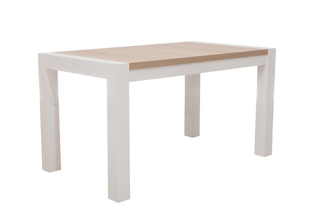 Sonoma Oak Extendable Dining Table with White Frame 140/200cm