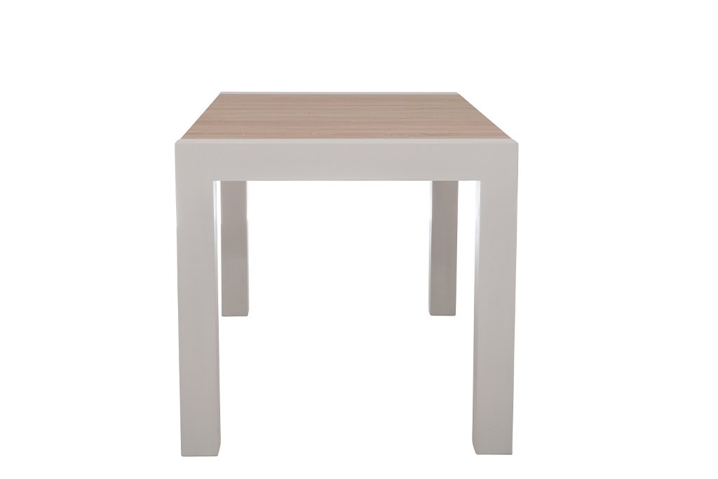 Sonoma Oak Extendable Dining Table with White Frame 140/200cm