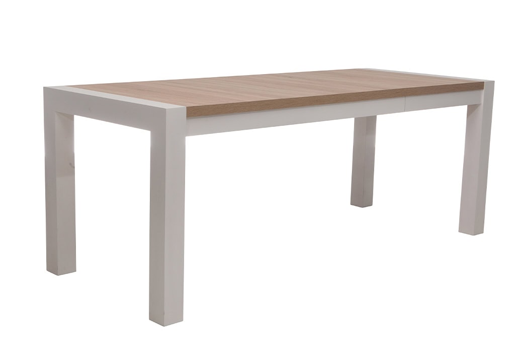 Sonoma Oak Extendable Dining Table with White Frame 140/200cm