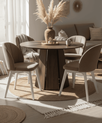 Sterling Extendable Round Laminate Dining Table – Customisable European Quality