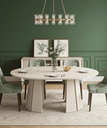 Sterling Extendable Round Laminate Dining Table – Customisable European Quality