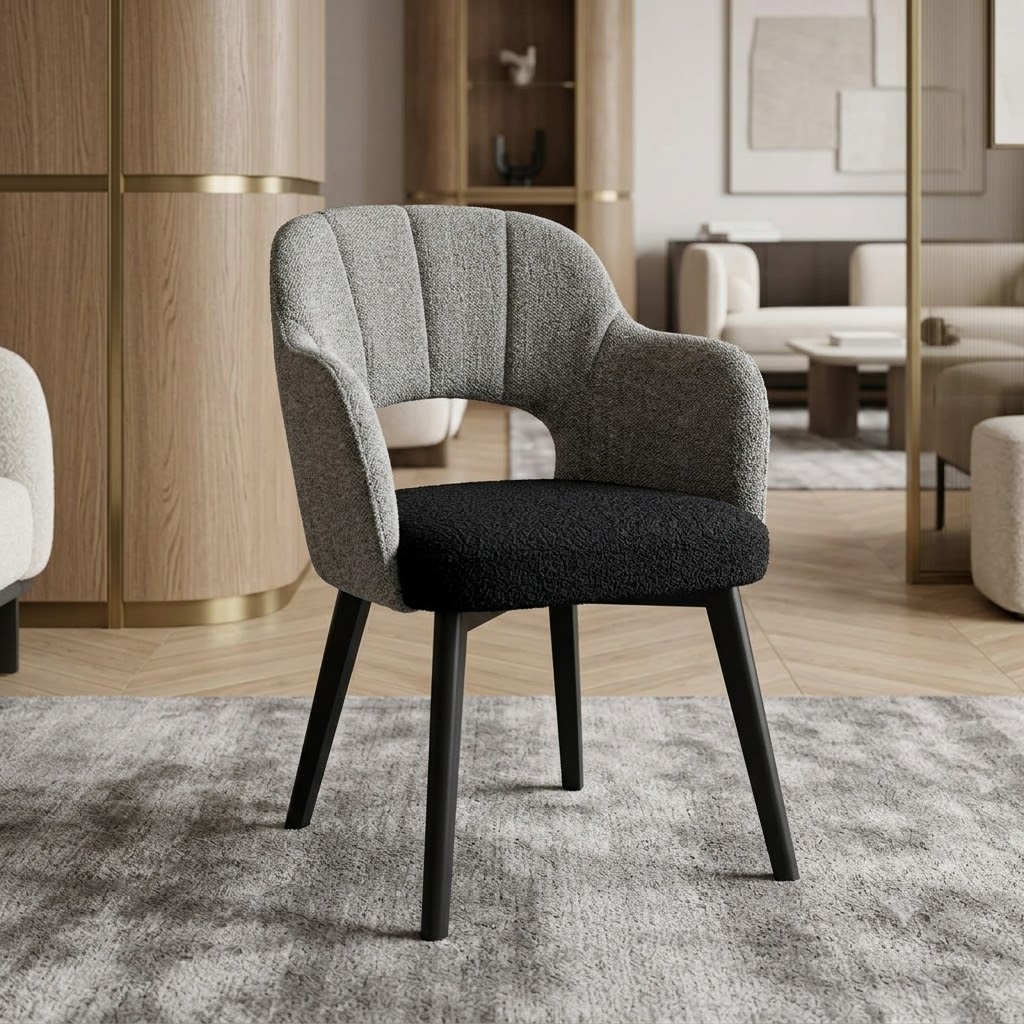 Stockholm Customisable Upholstered Armchair – Designer Cross-Base Quality