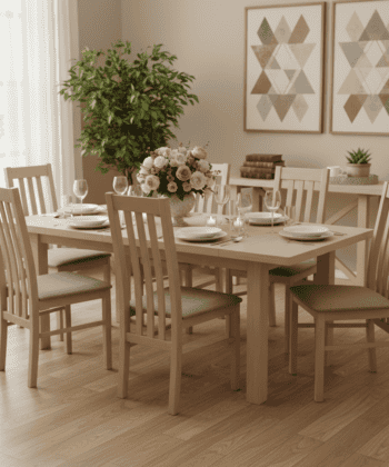 The Aaron Modern Rectangular Extendable Dining Table 180X70CM