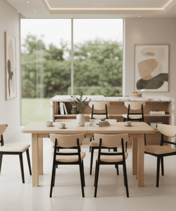 The Aaron Modern Rectangular Extendable Dining Table 180X70CM