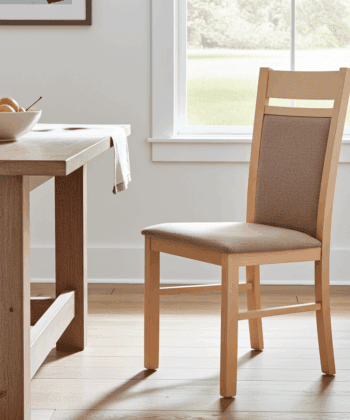 The Adare Modern Upholstered Dining Chair in Solid Wood