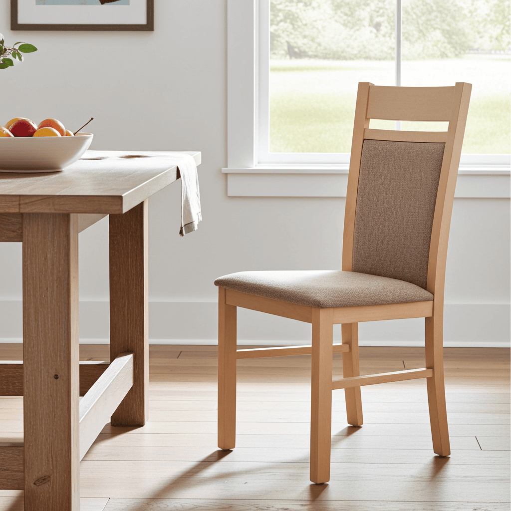 The Adare Modern Upholstered Dining Chair in Solid Wood
