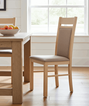 The Adare Modern Upholstered Dining Chair in Solid Wood