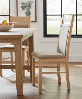 The Adare Modern Upholstered Dining Chair in Solid Wood