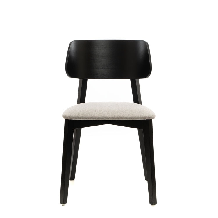 The Arlo Mid-Century Modern Dining Chair in Black and Cream