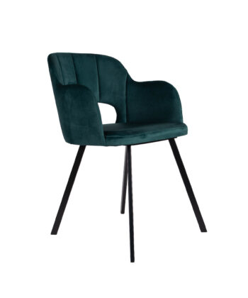 The Aurora Velvet Armchair with Minimalist Design Philosophy