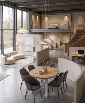 The Cillian Modern Round Extendable Dining Table 180cm