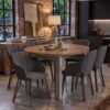 The Cillian Modern Round Extendable Dining Table 180cm