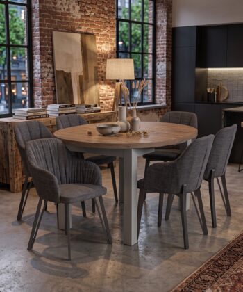 The Cillian Modern Round Extendable Dining Table 180cm