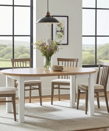 The Cillian Modern Round Extendable Dining Table 180cm