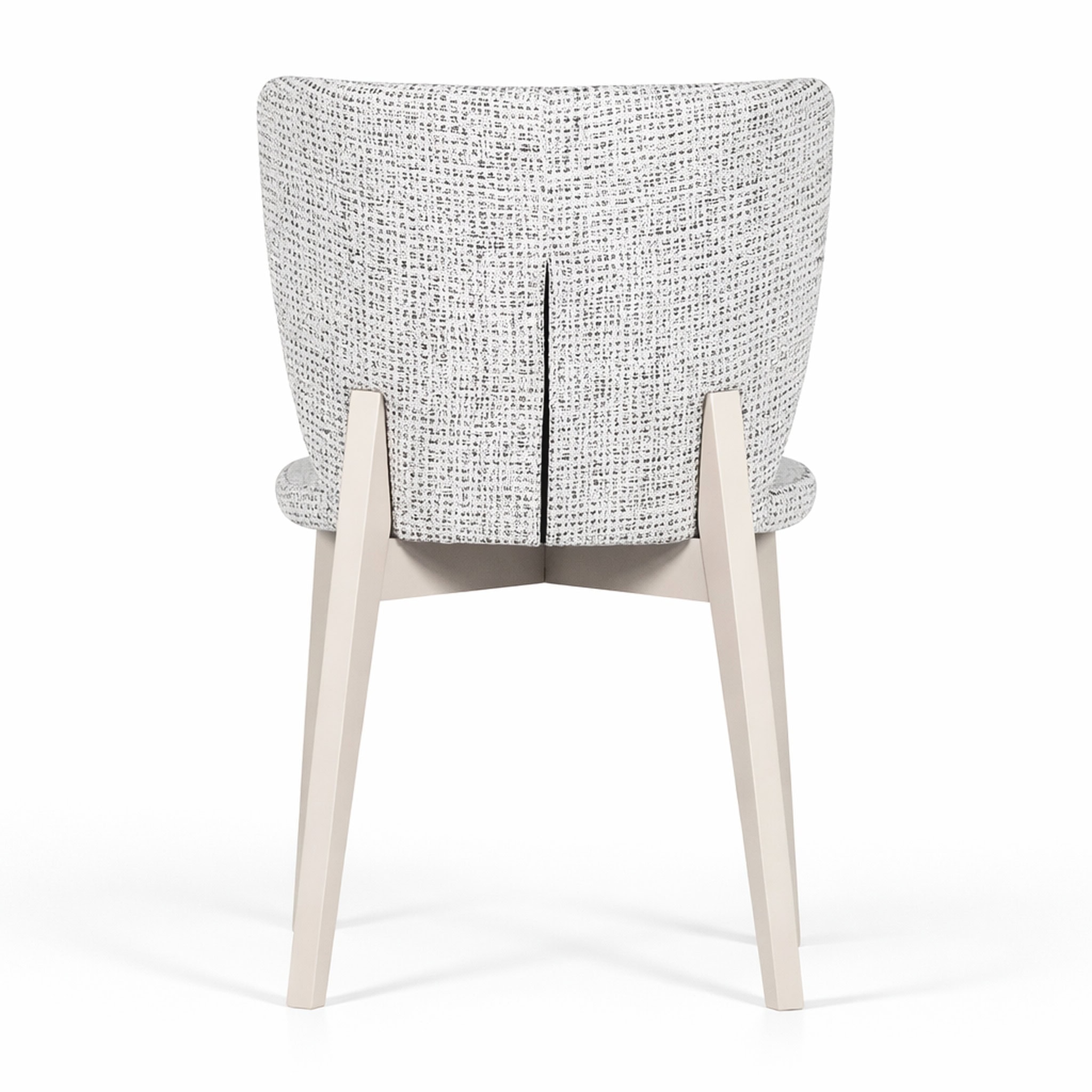 Soft grey upholstered pouffe with wooden legs, modern and stylish for contemporary home decor.