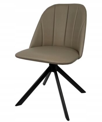 The Maja Modern Swivel Dining Chair with Channel Back