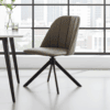 The Maja Modern Swivel Dining Chair with Channel Back