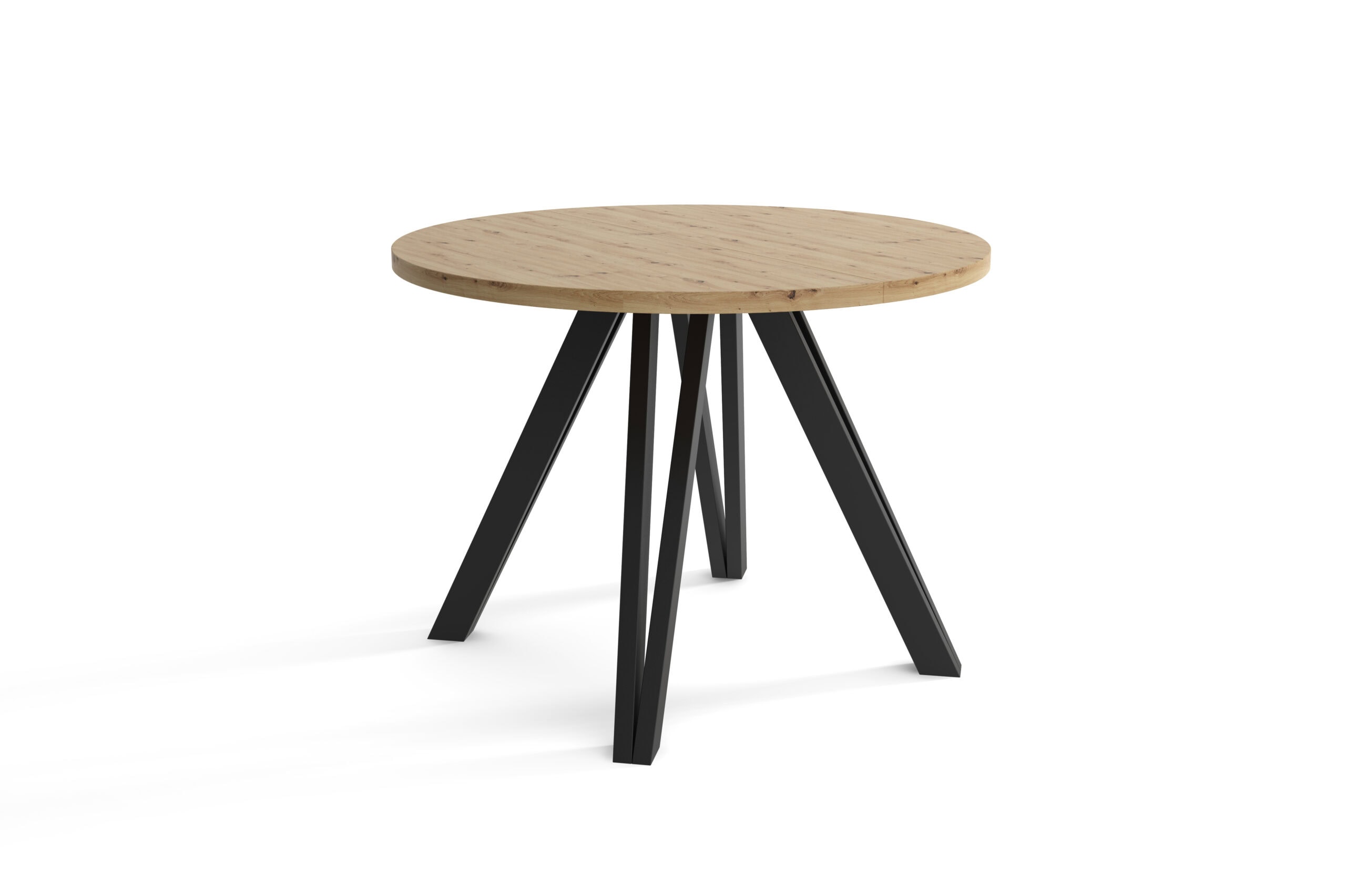The Marco Modern Extendable Black Round Dining Table 100 to 180CM
