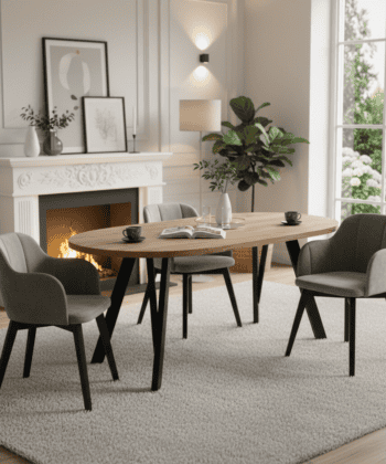 The Marco Modern Extendable Black Round Dining Table 100 to 180CM