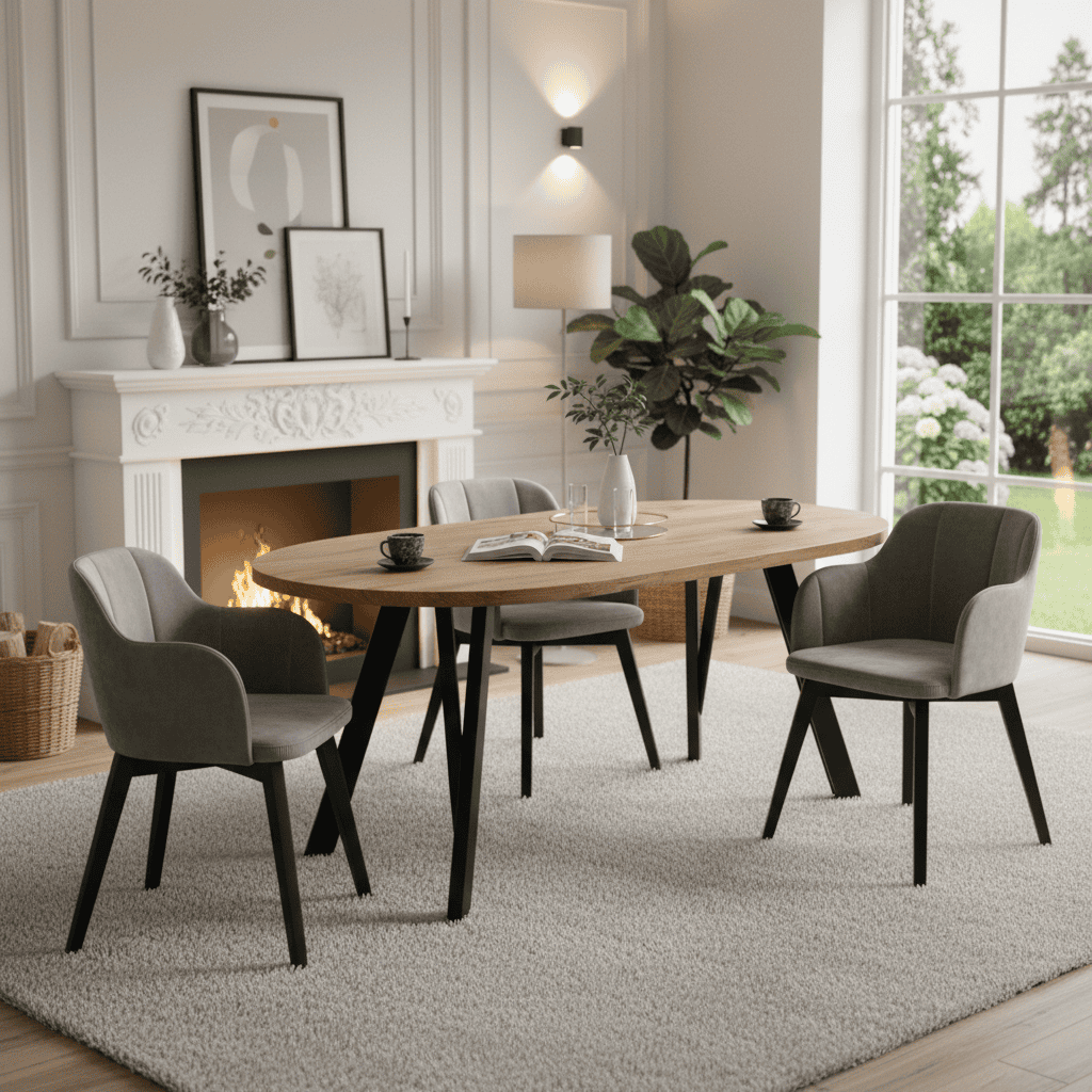 The Marco Modern Extendable Black Round Dining Table 100 to 180CM