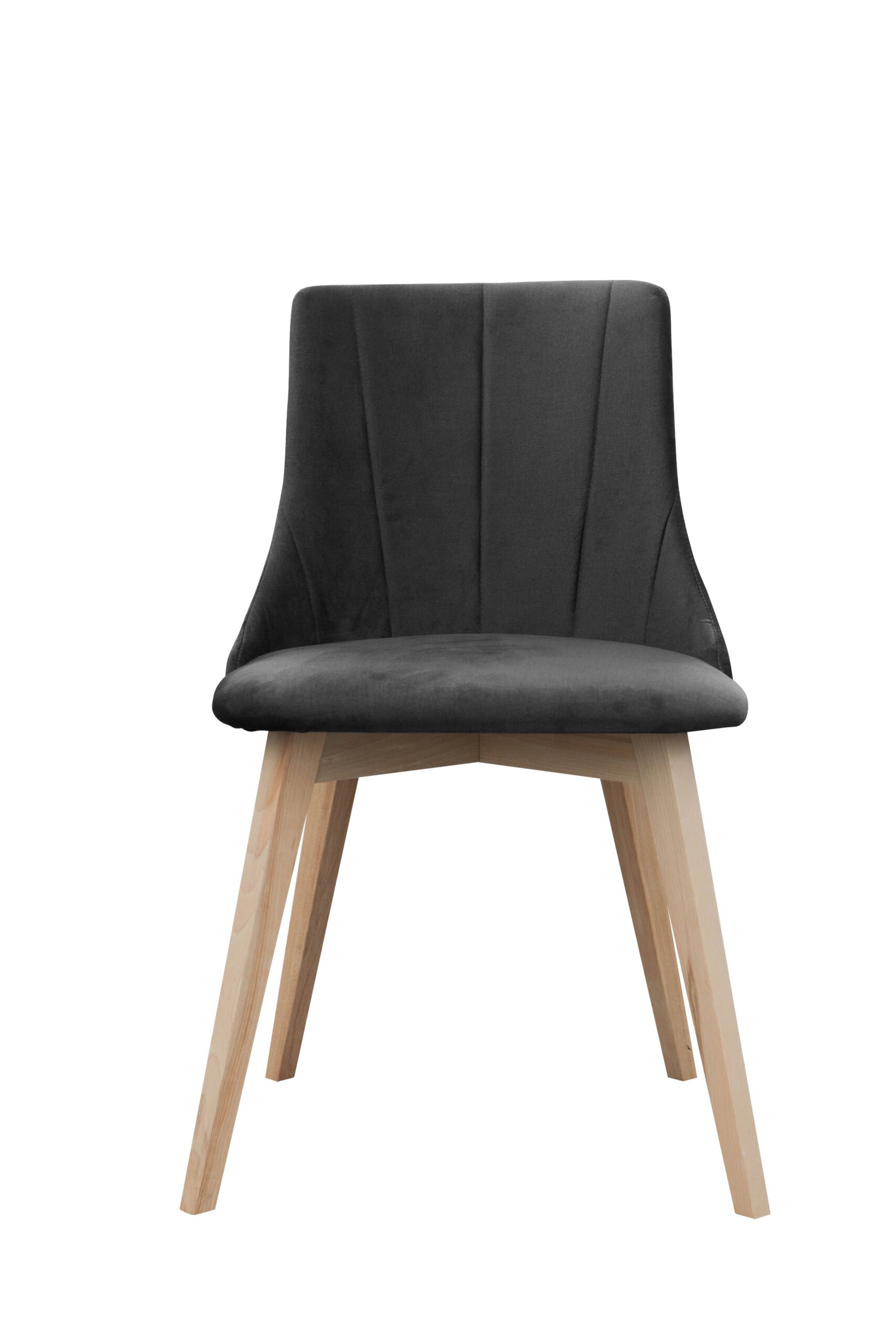 The Orion Modern Velvet Dining Chair with Customisable Wooden Legs