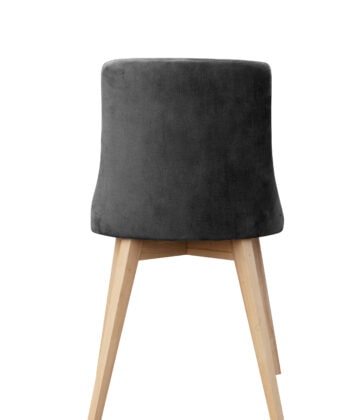 The Orion Modern Velvet Dining Chair with Customisable Wooden Legs