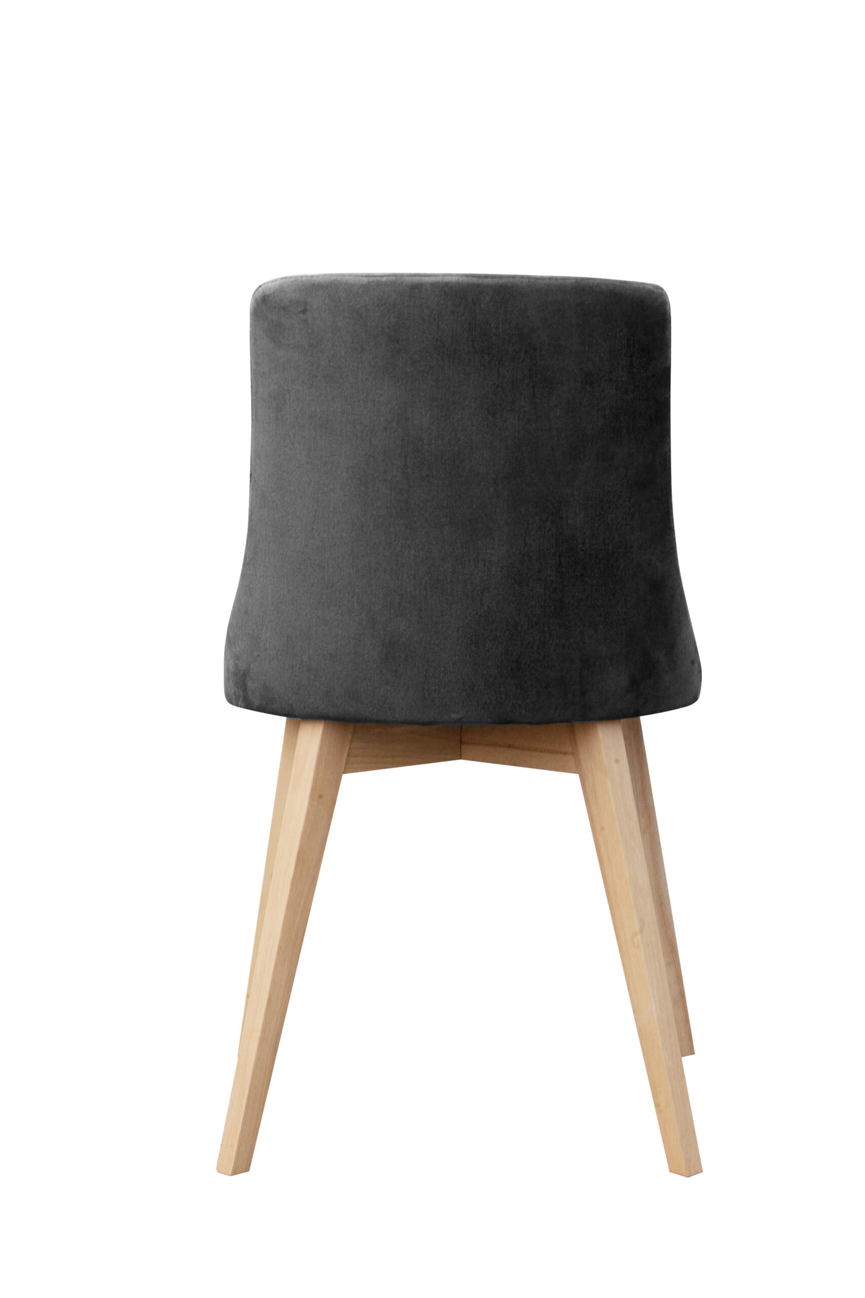 The Orion Modern Velvet Dining Chair with Customisable Wooden Legs
