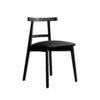 The Ratu Minimalist Open-Back Dining Chair in Black