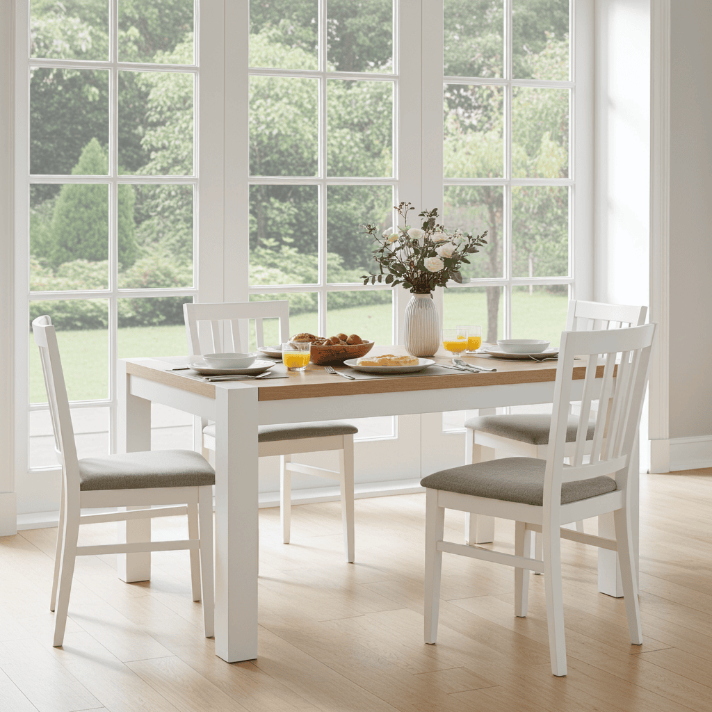 The Rowan Grande Two-Tone Extendable Dining Table