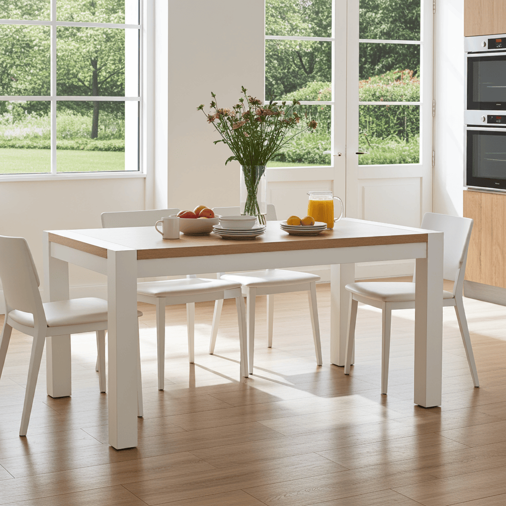 The Rowan Grande Two-Tone Extendable Dining Table