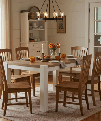 The Rowan Grande Two-Tone Extendable Dining Table