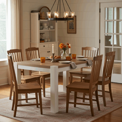 The Rowan Grande Two-Tone Extendable Dining Table