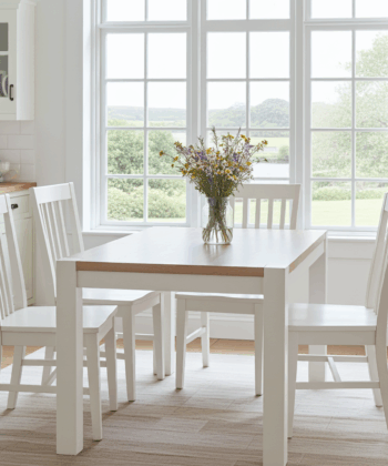 The Rowan Two-Tone Modern Extendable Dining Table