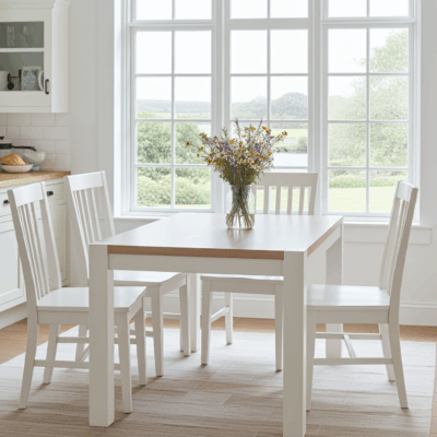 The Rowan Two-Tone Modern Extendable Dining Table