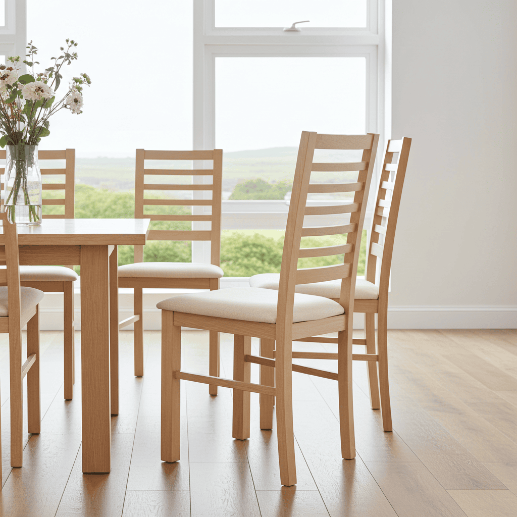The Shannon Classic Ladder-Back Dining Chair in Lefkas Oak