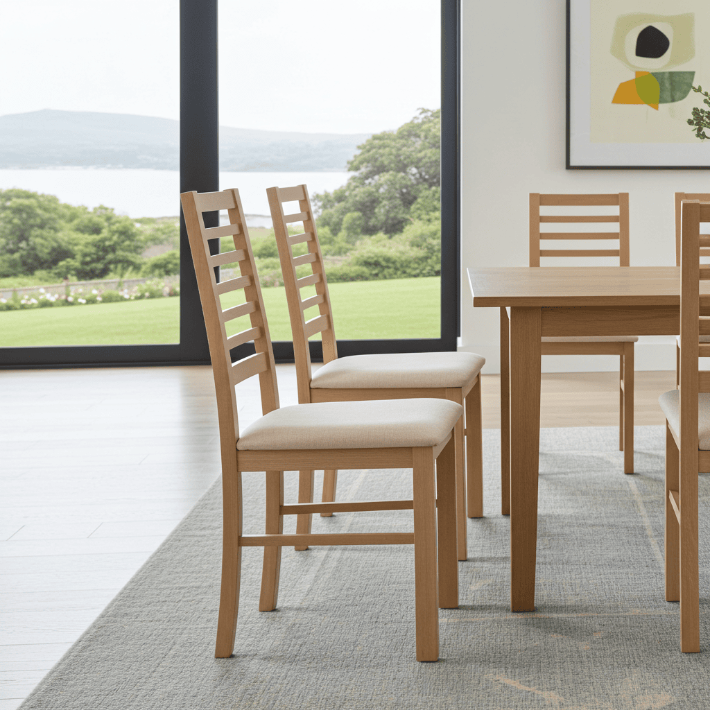 The Shannon Classic Ladder-Back Dining Chair in Lefkas Oak