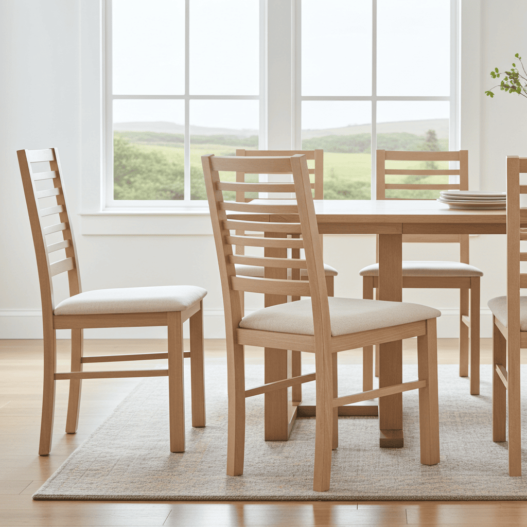 The Shannon Classic Ladder-Back Dining Chair in Lefkas Oak