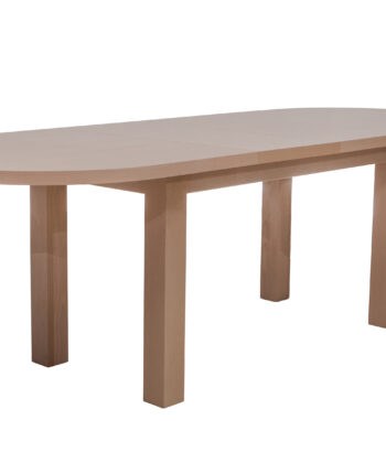 The Sienna Modern Extendable Oval Dining Table in White