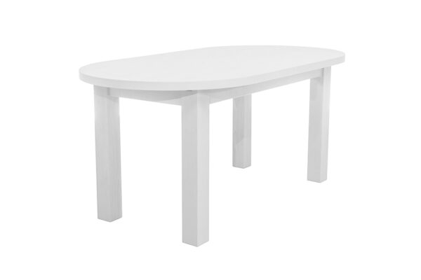 The Sienna Modern Extendable Oval Dining Table in White