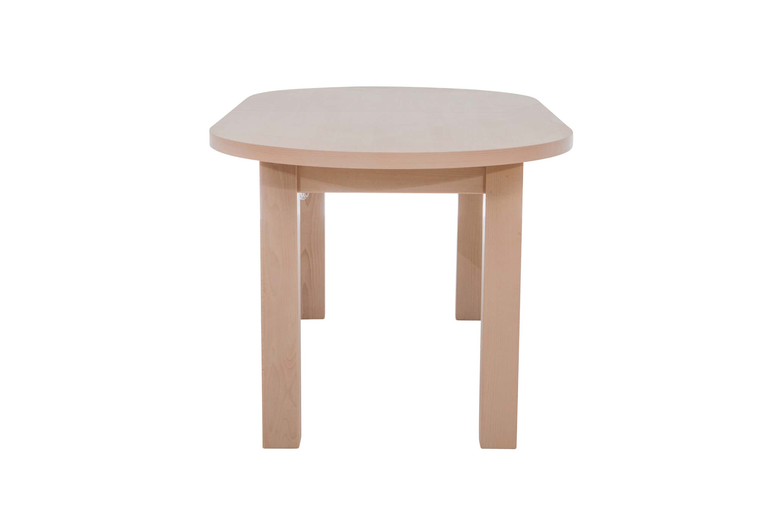 The Sienna Modern Extendable Oval Dining Table in White