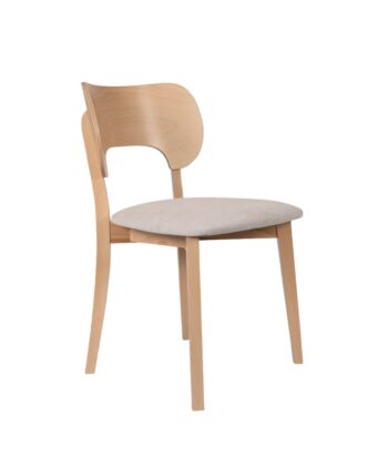 The Soren Sculpted Plywood Dining Chair in Natural Wood