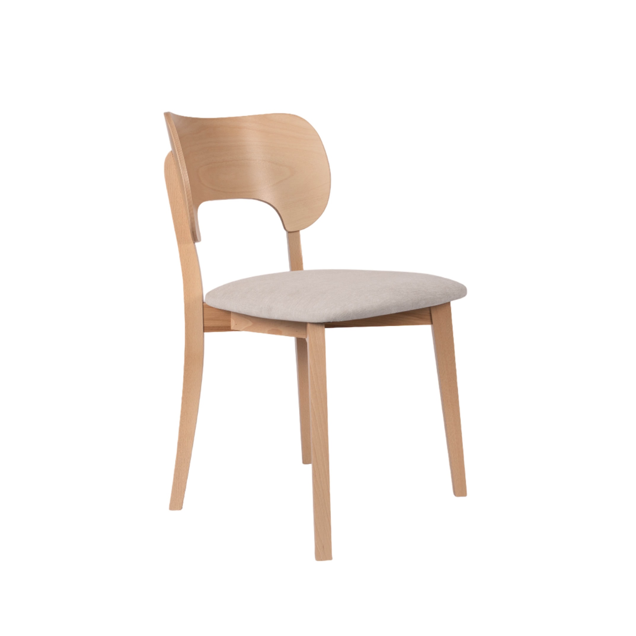 The Soren Sculpted Plywood Dining Chair in Natural Wood