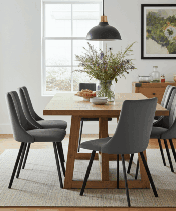 The Stella Contemporary Velvet Dining Chair in Grey