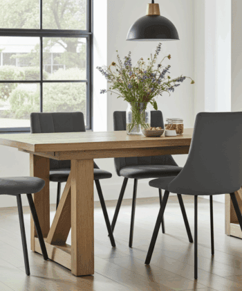 The Stella Contemporary Velvet Dining Chair in Grey