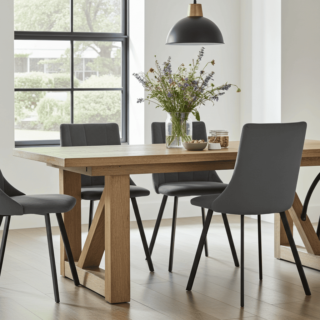 The Stella Contemporary Velvet Dining Chair in Grey