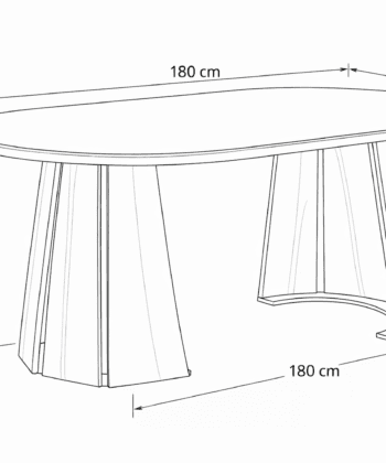 The Sterling Extendable Round Dining Table with Geometric Base up to 140cm Length