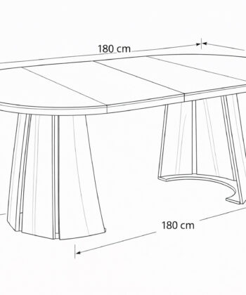 The Sterling Extendable Round Dining Table with Geometric Base up to 140cm Length