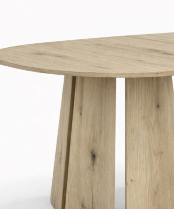 The Sterling Extendable Round Dining Table with Geometric Base up to 140cm Length