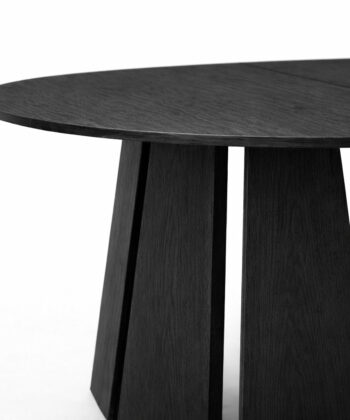 The Sterling Extendable Round Dining Table with Geometric Base up to 140cm Length