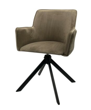 The Viki Modern Velvet Swivel Armchair